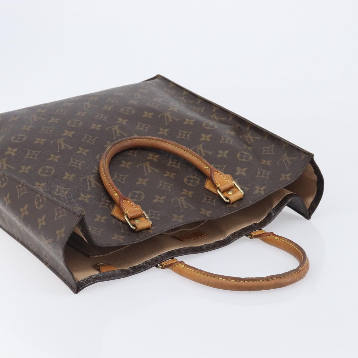 LOUIS VUITTON Monogram Sac Plat Hand Bag M51140 LV Auth BA16574
