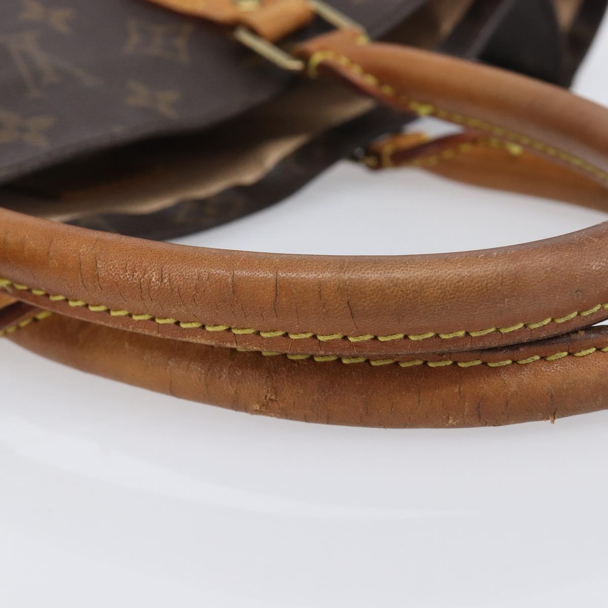 LOUIS VUITTON Monogram Sac Plat Hand Bag M51140 LV Auth BA16574