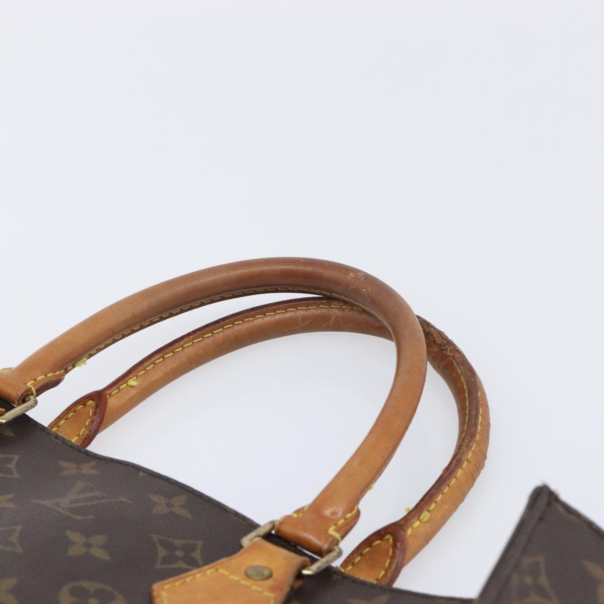LOUIS VUITTON Monogram Sac Plat Hand Bag M51140 LV Auth BA16574
