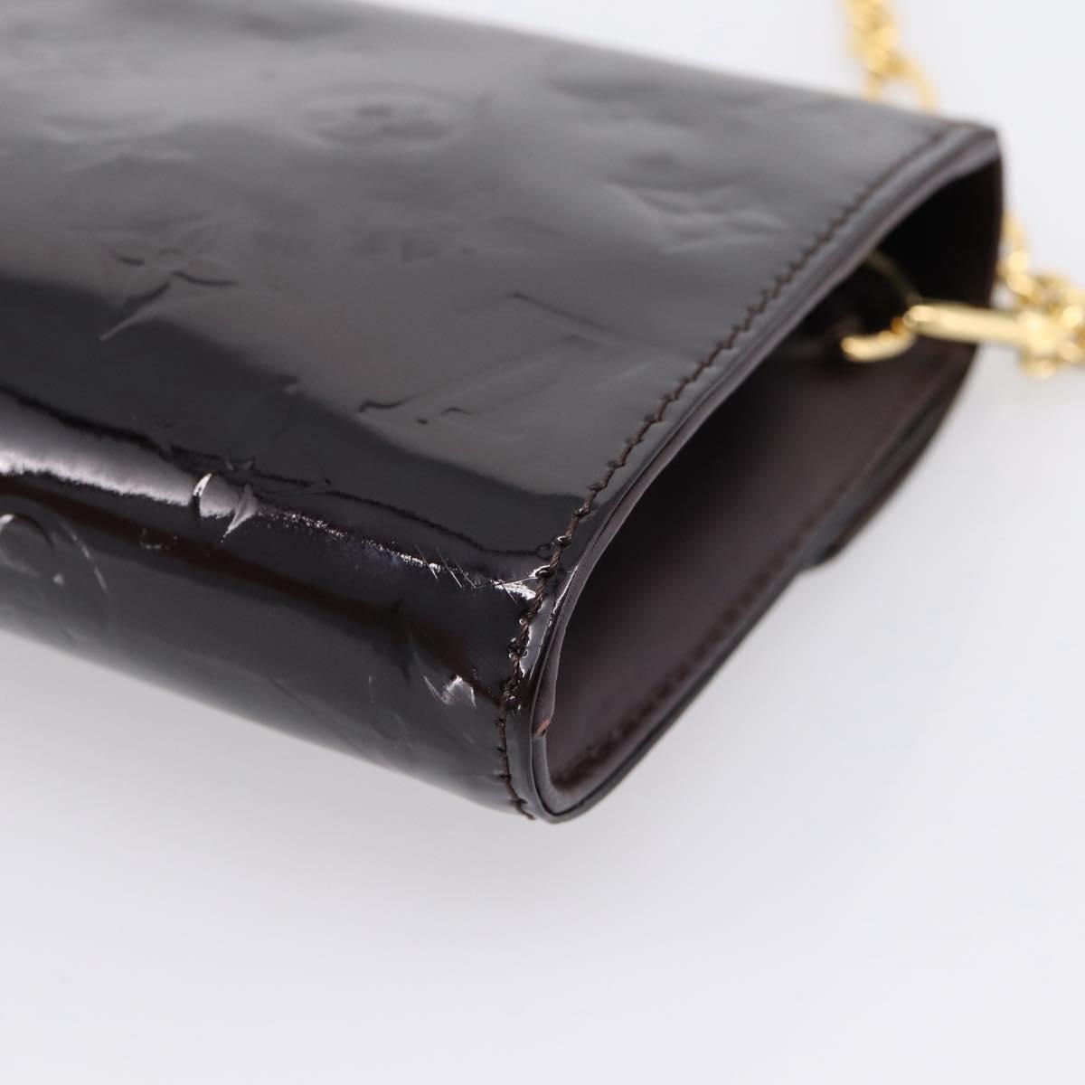 LOUIS VUITTON Monogram Vernis Bel Ale Shoulder Bag Amarante M93613 Auth BA16588