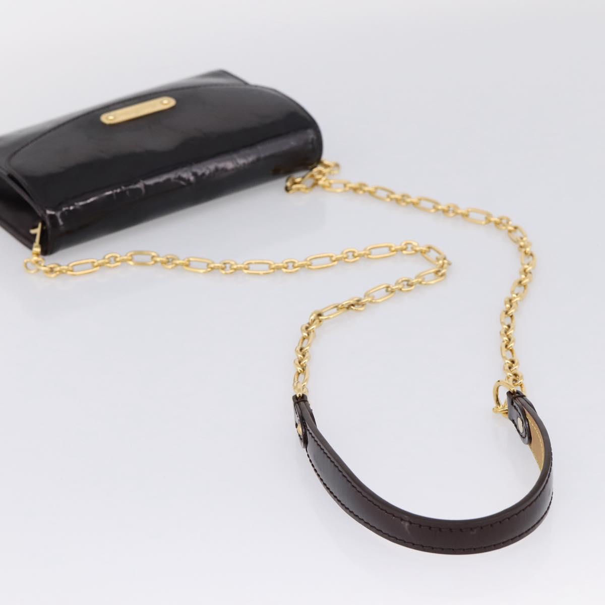 LOUIS VUITTON Monogram Vernis Bel Ale Shoulder Bag Amarante M93613 Auth BA16588