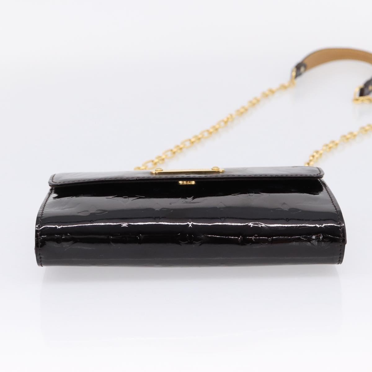 LOUIS VUITTON Monogram Vernis Bel Ale Shoulder Bag Amarante M93613 Auth BA16588