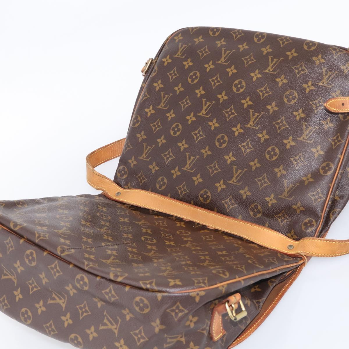 LOUIS VUITTON Monogram Saumur 35 Shoulder Bag M42254 LV Auth BA16591