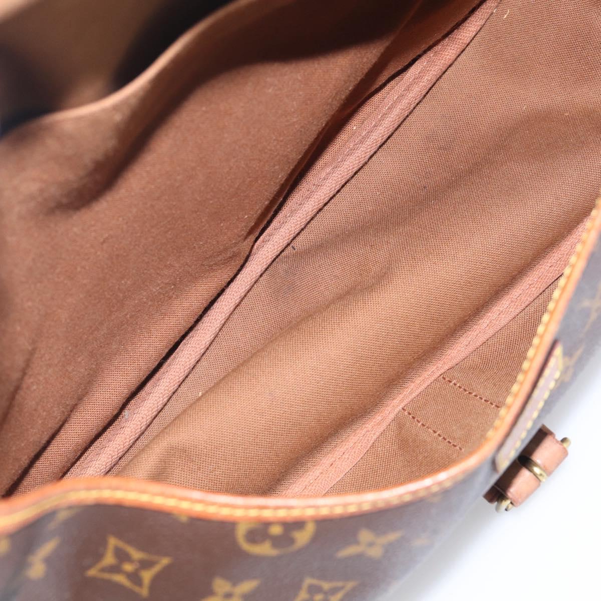 LOUIS VUITTON Monogram Saumur 35 Shoulder Bag M42254 LV Auth BA16591