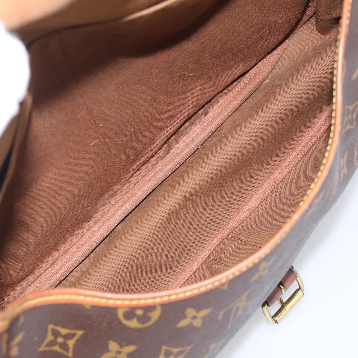LOUIS VUITTON Monogram Saumur 35 Shoulder Bag M42254 LV Auth BA16591