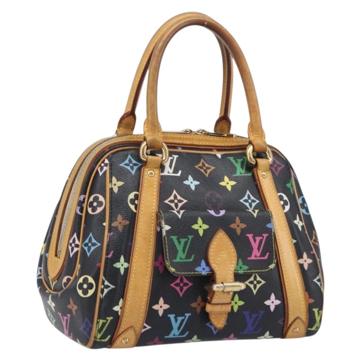LOUIS VUITTON Monogram Multicolor Priscilla Hand Bag Black M40097 Auth BA16592A