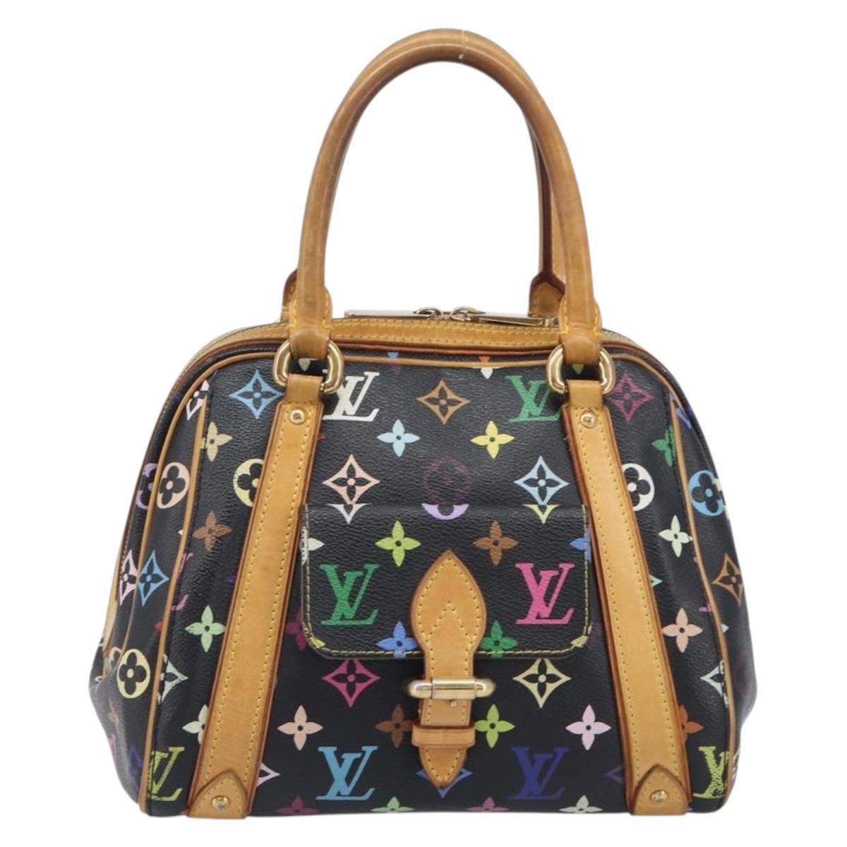 LOUIS VUITTON Monogram Multicolor Priscilla Hand Bag Black M40097 Auth BA16592A