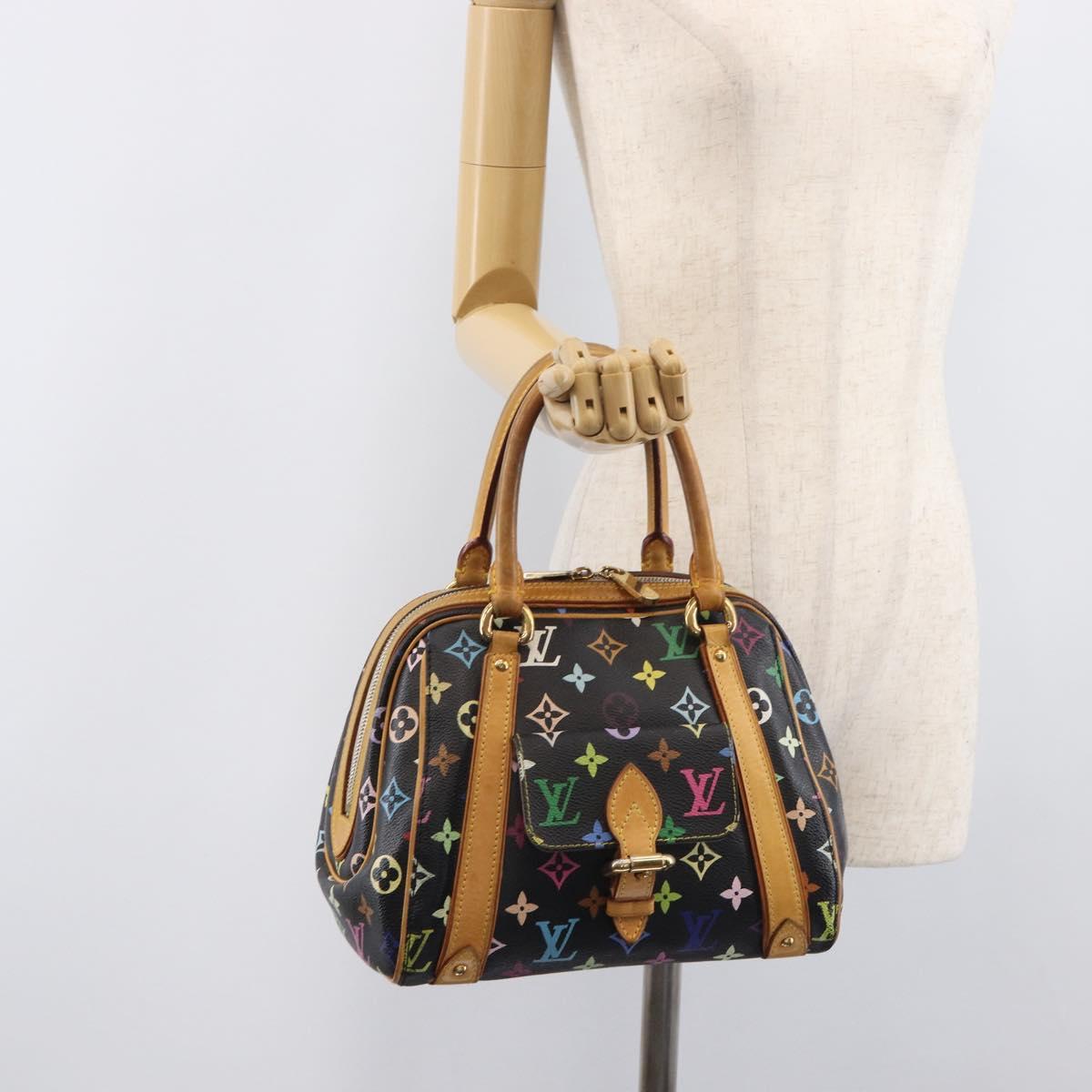 LOUIS VUITTON Monogram Multicolor Priscilla Hand Bag Black M40097 Auth BA16592A