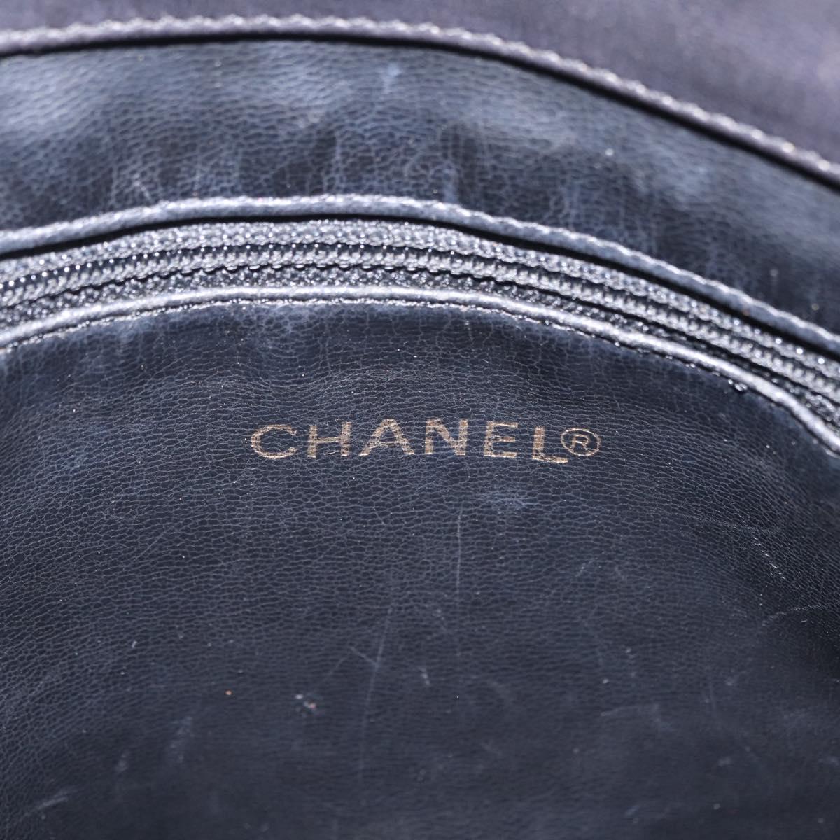CHANEL COCO Mark Chain Shoulder Bag Velor Black Gold Tone CC Auth BA16599A