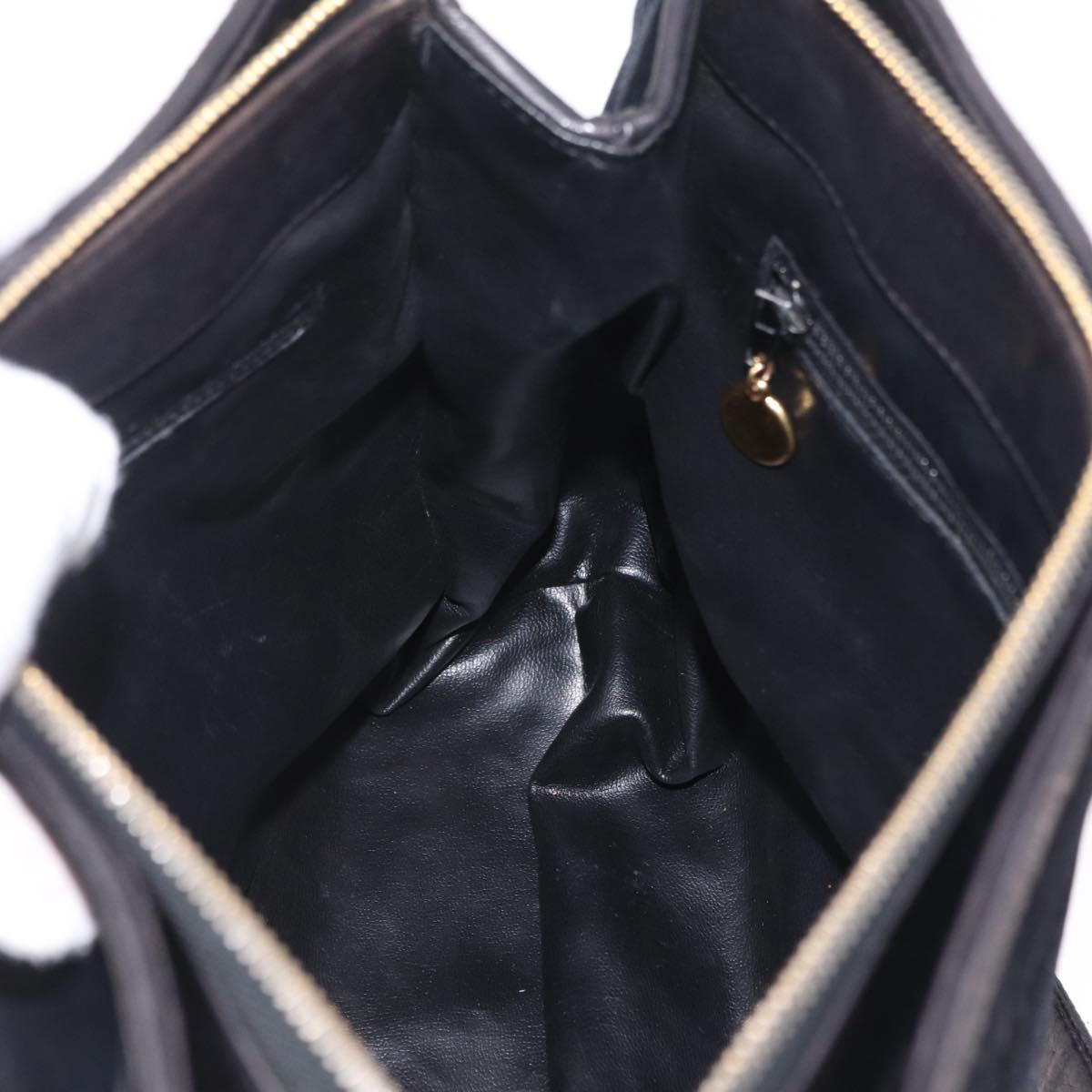 CHANEL COCO Mark Chain Shoulder Bag Velor Black Gold Tone CC Auth BA16599A
