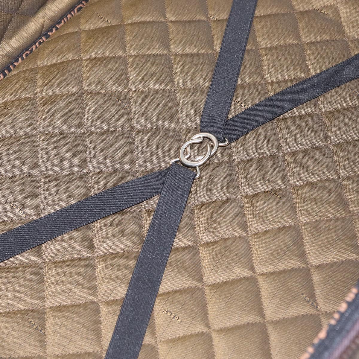 FENDI Zucca Canvas Suitcase Black Silver Auth BA16609V