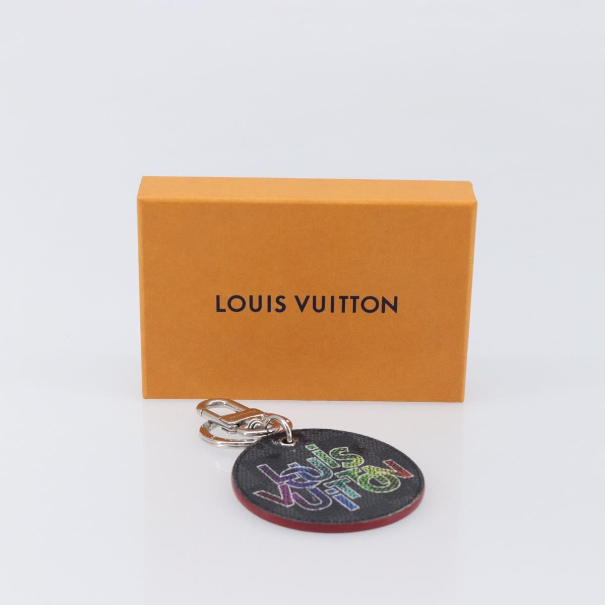 LOUIS VUITTON Damier Graphite Porte Cles Round Illustre M68836 Auth BA16616