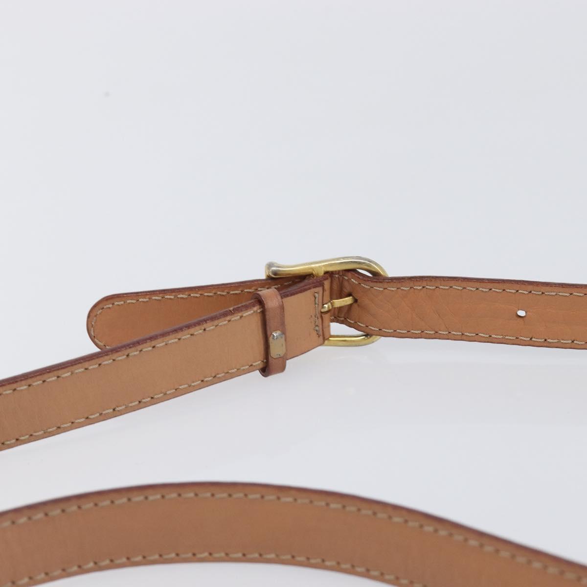CELINE Macadam Shoulder Bag PVC Brown Gold Tone Auth BA16621