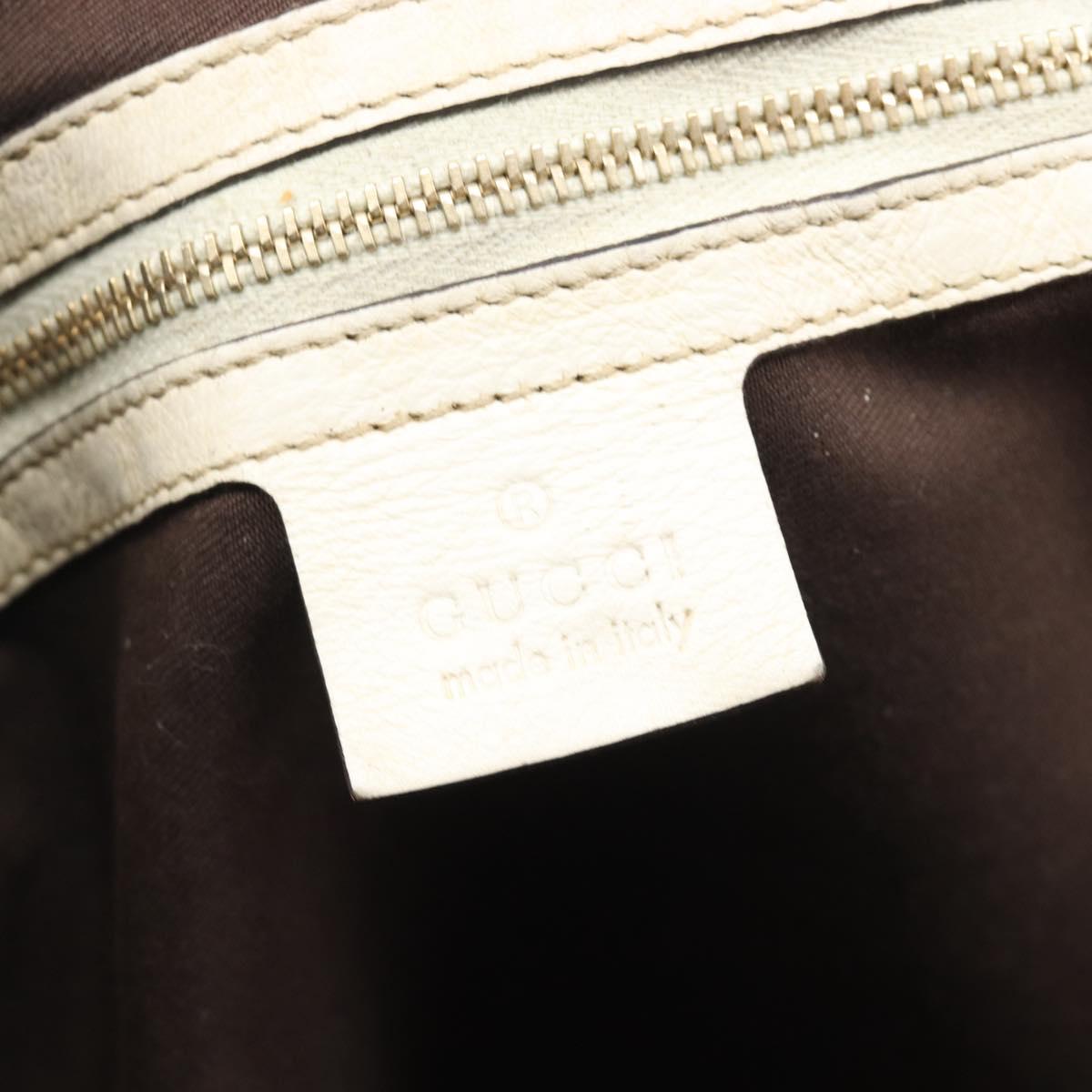 GUCCI GG Canvas Horsebit Tote Bag Beige Gold Tone 189890 Auth BA16625