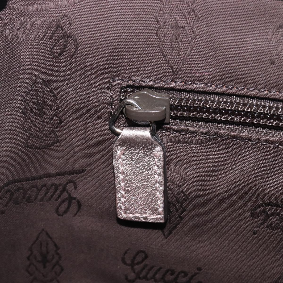 GUCCI GG Implementation Tote Bag PVC Leather Silver 211138 Auth BA16629A