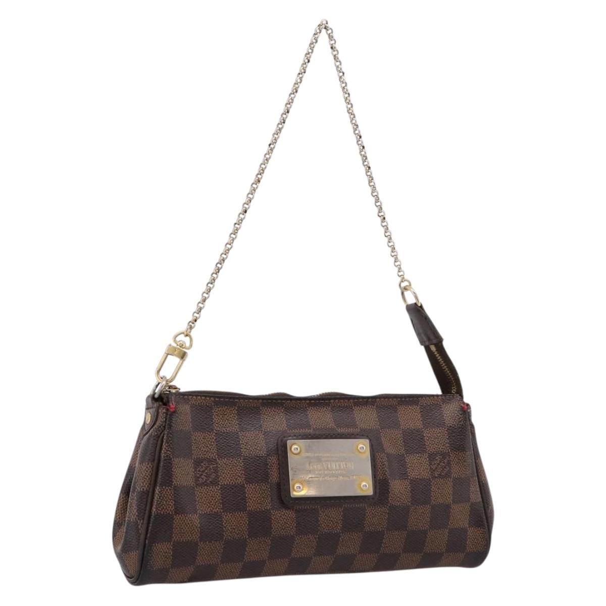 LOUIS VUITTON Damier Ebene Eva Shoulder Bag N55213 LV Auth BA16631