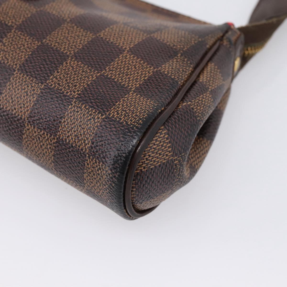 LOUIS VUITTON Damier Ebene Eva Shoulder Bag N55213 LV Auth BA16631