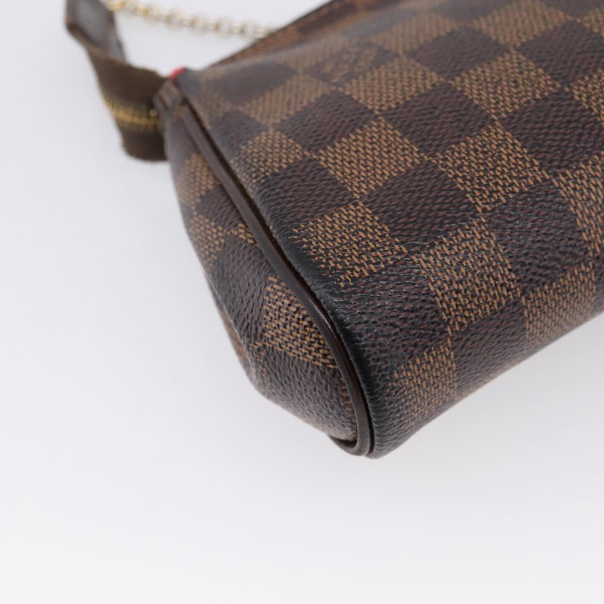 LOUIS VUITTON Damier Ebene Eva Shoulder Bag N55213 LV Auth BA16631