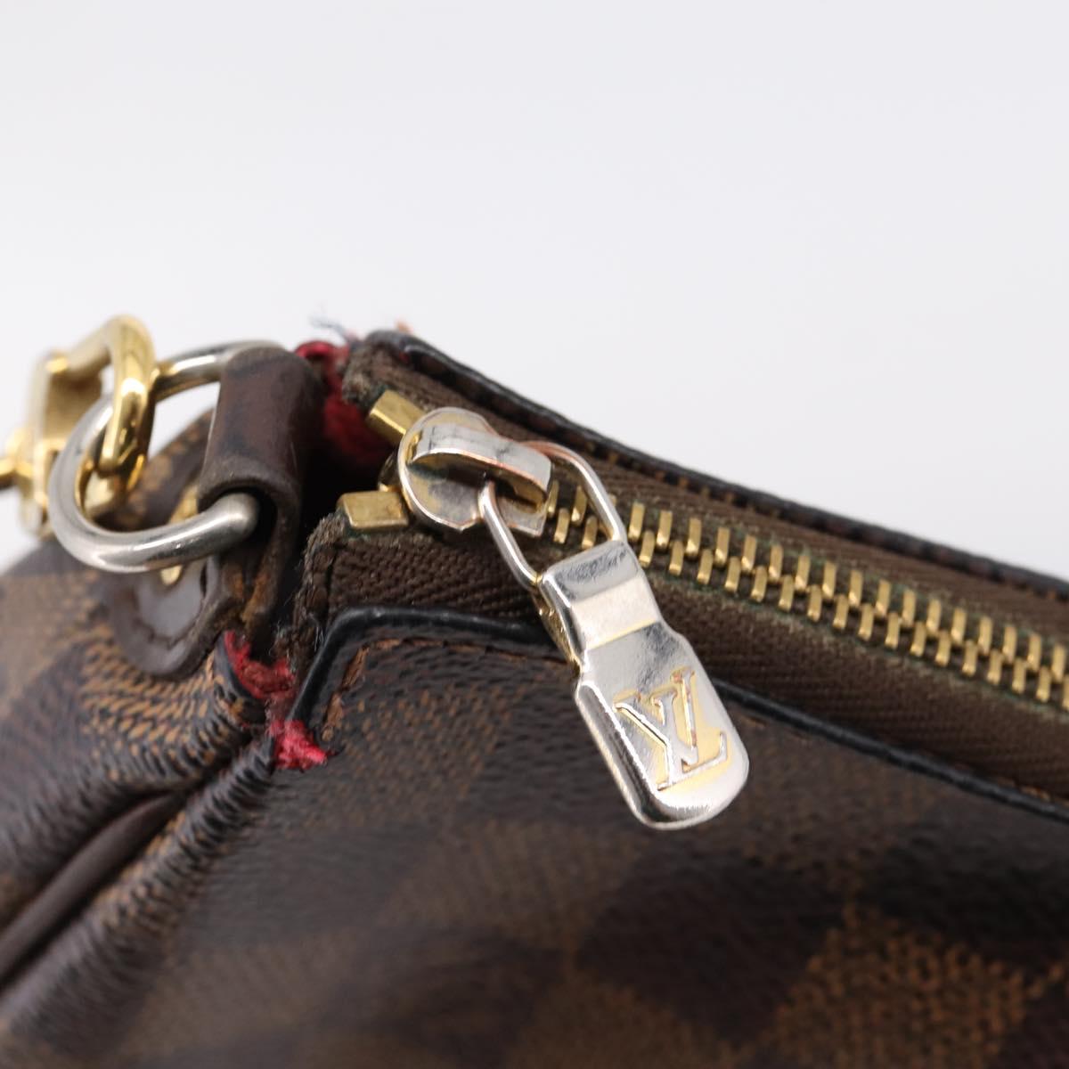 LOUIS VUITTON Damier Ebene Eva Shoulder Bag N55213 LV Auth BA16631