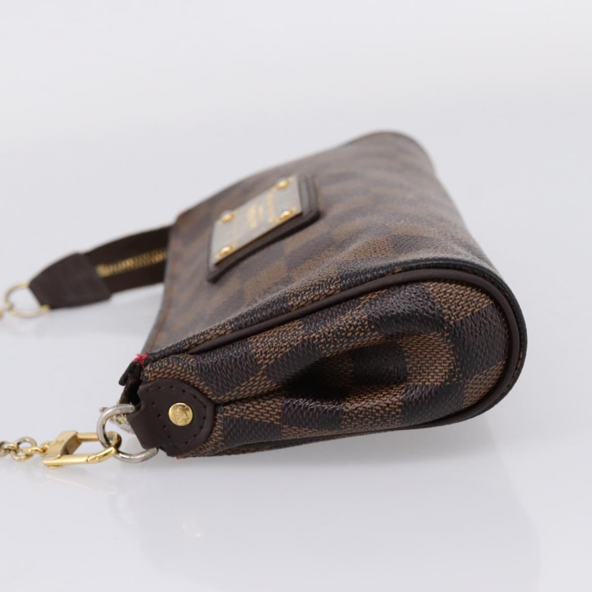 LOUIS VUITTON Damier Ebene Eva Shoulder Bag N55213 LV Auth BA16631
