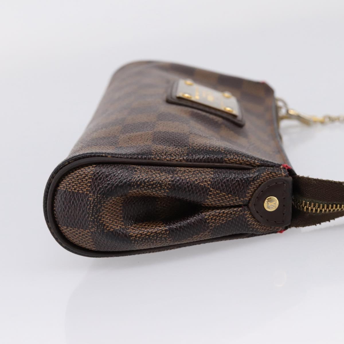 LOUIS VUITTON Damier Ebene Eva Shoulder Bag N55213 LV Auth BA16631