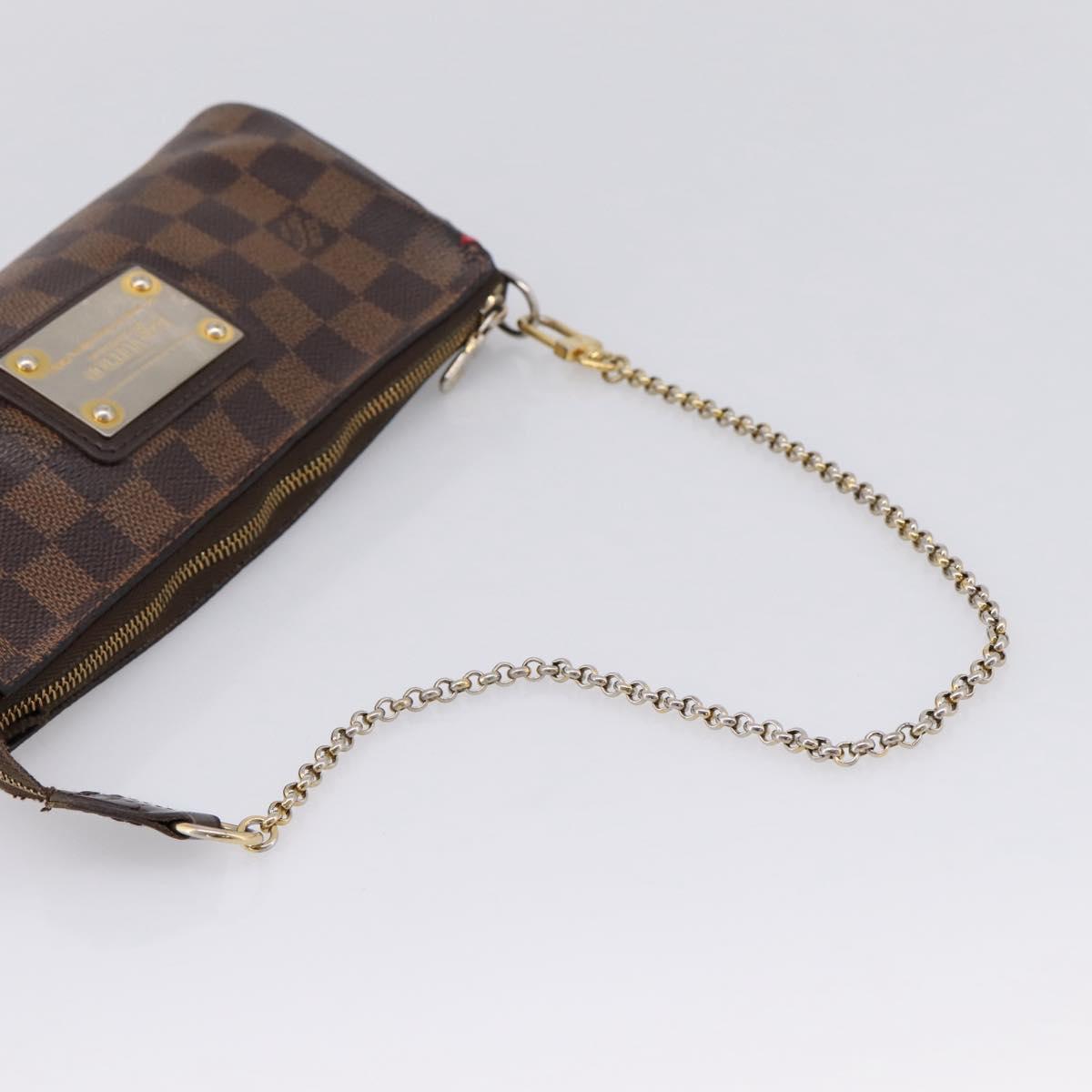 LOUIS VUITTON Damier Ebene Eva Shoulder Bag N55213 LV Auth BA16631