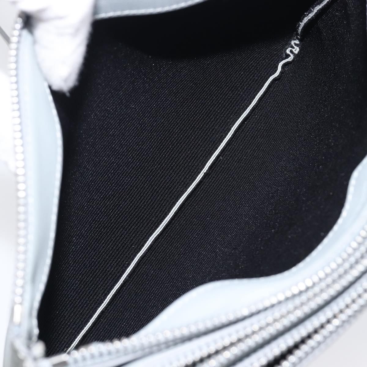 LOUIS VUITTON Trio Shoulder Bag Leather Light Blue Silver LV Auth BA16636A