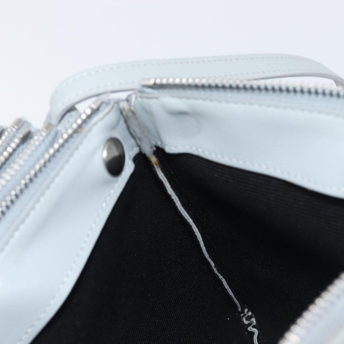 LOUIS VUITTON Trio Shoulder Bag Leather Light Blue Silver LV Auth BA16636A