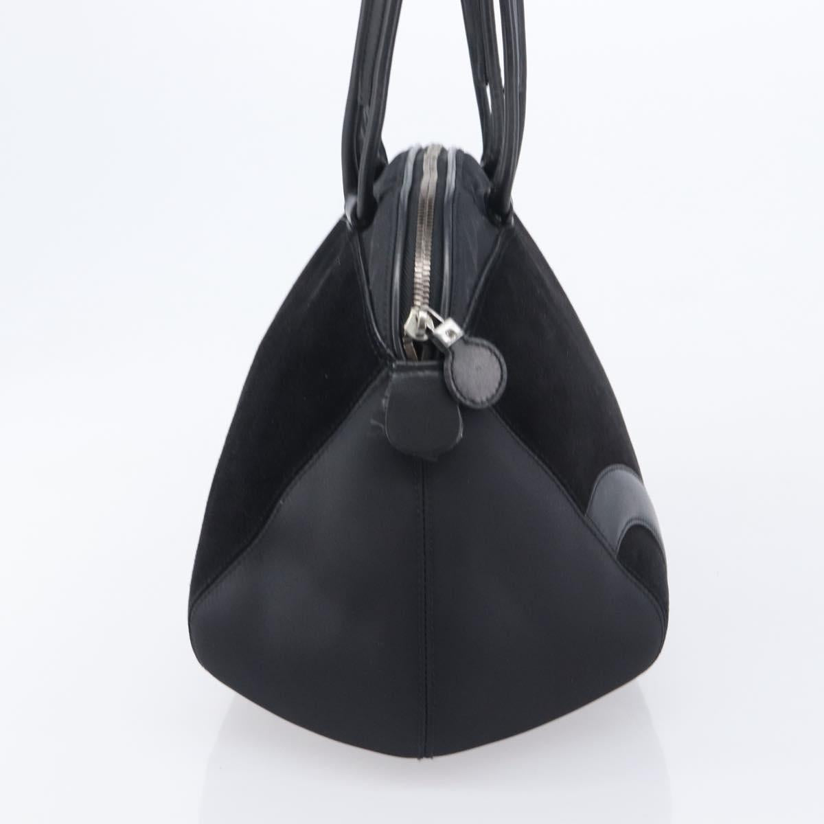 Salvatore Ferragamo Tote Bag Suede Black Auth BA16638