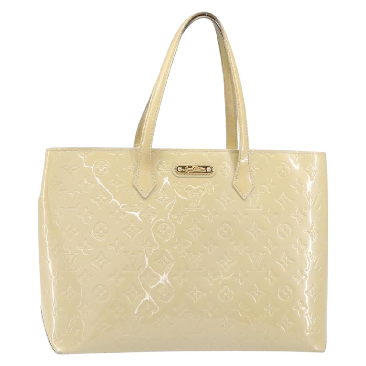 LOUIS VUITTON Monogram Vernis Wilshire MM Bag Broncorail M91441 LV Auth BA16642