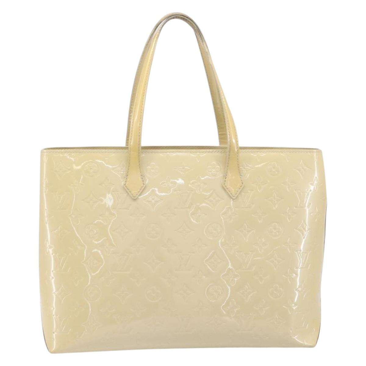LOUIS VUITTON Monogram Vernis Wilshire MM Bag Broncorail M91441 LV Auth BA16642