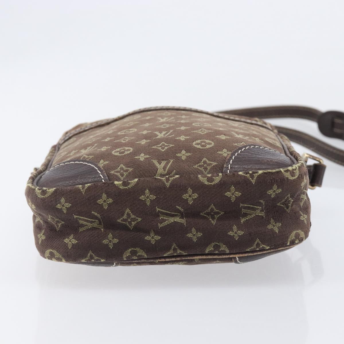 LOUIS VUITTON Monogram Mini Lin Danube Shoulder Bag Ebene M95228 LV Auth BA16659
