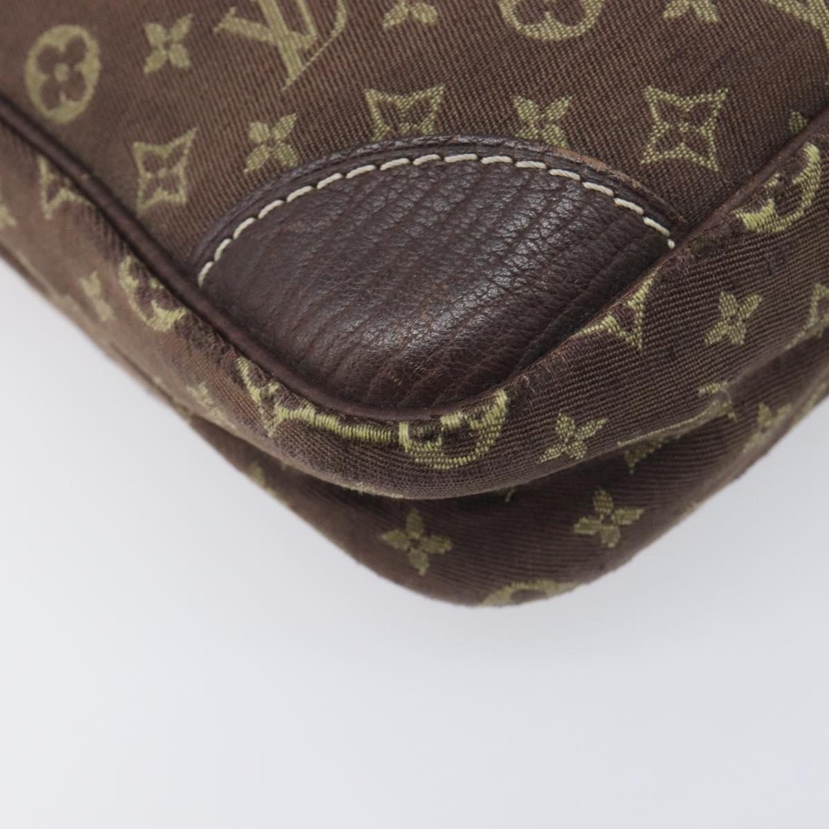 LOUIS VUITTON Monogram Mini Lin Danube Shoulder Bag Ebene M95228 LV Auth BA16659
