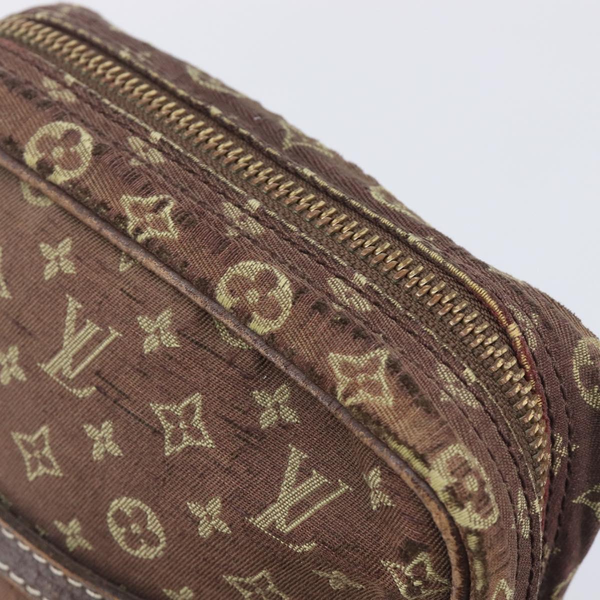 LOUIS VUITTON Monogram Mini Lin Danube Shoulder Bag Ebene M95228 LV Auth BA16659