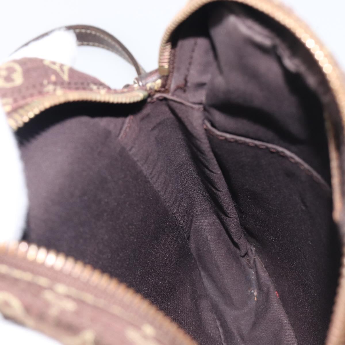 LOUIS VUITTON Monogram Mini Lin Danube Shoulder Bag Ebene M95228 LV Auth BA16659