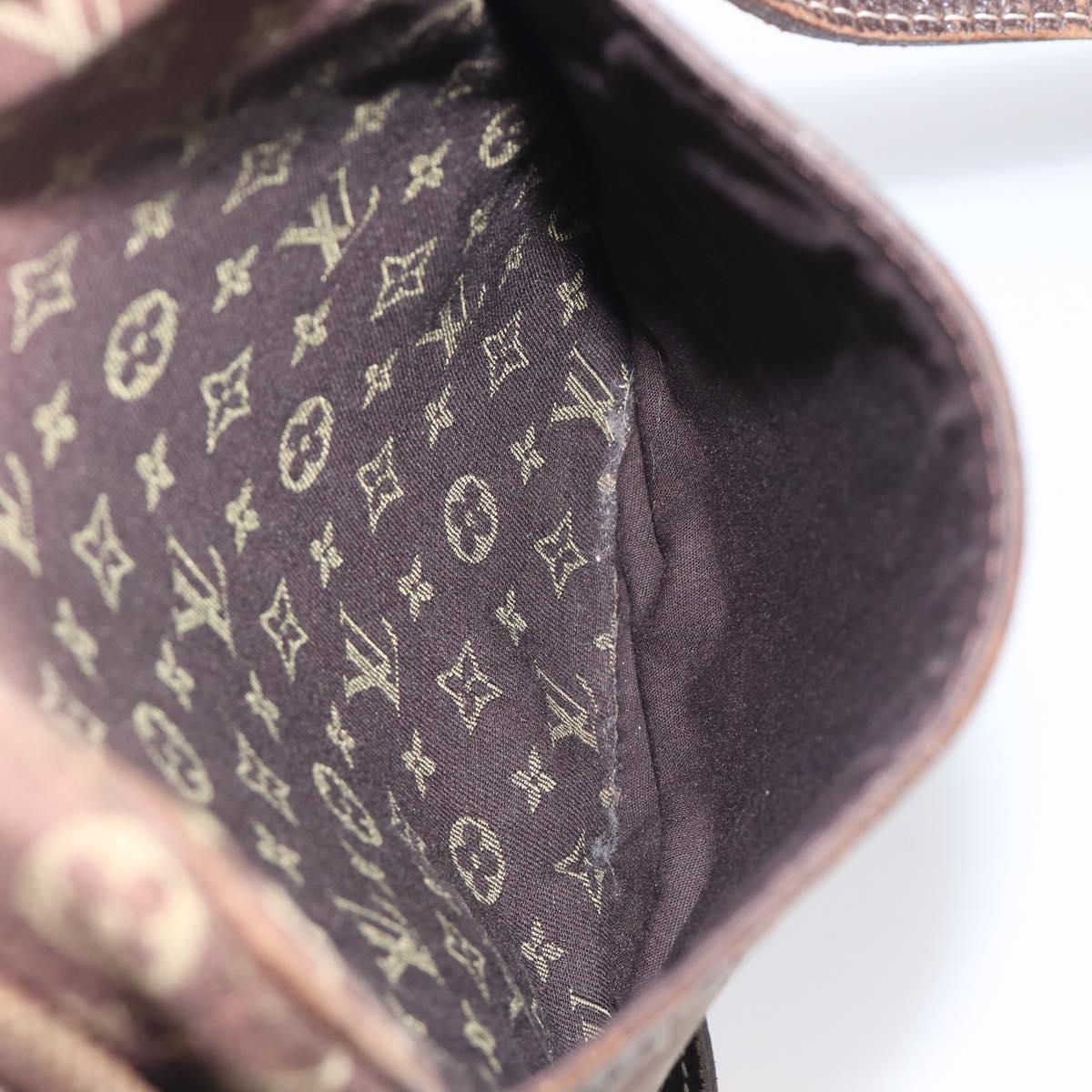 LOUIS VUITTON Monogram Mini Lin Danube Shoulder Bag Ebene M95228 LV Auth BA16659
