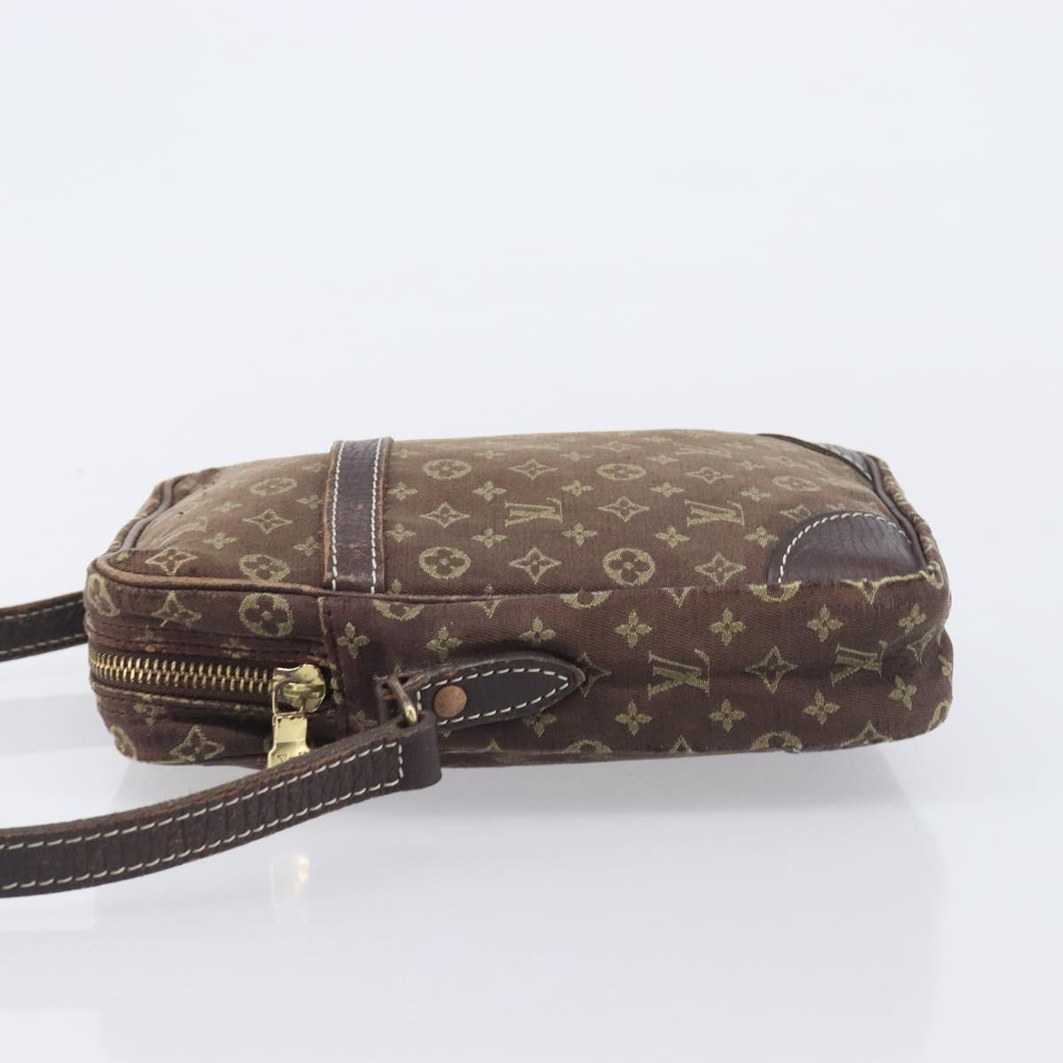 LOUIS VUITTON Monogram Mini Lin Danube Shoulder Bag Ebene M95228 LV Auth BA16659
