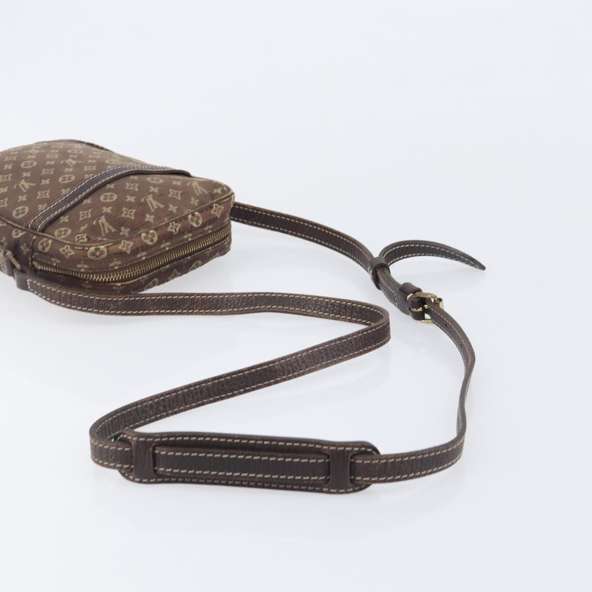 LOUIS VUITTON Monogram Mini Lin Danube Shoulder Bag Ebene M95228 LV Auth BA16659