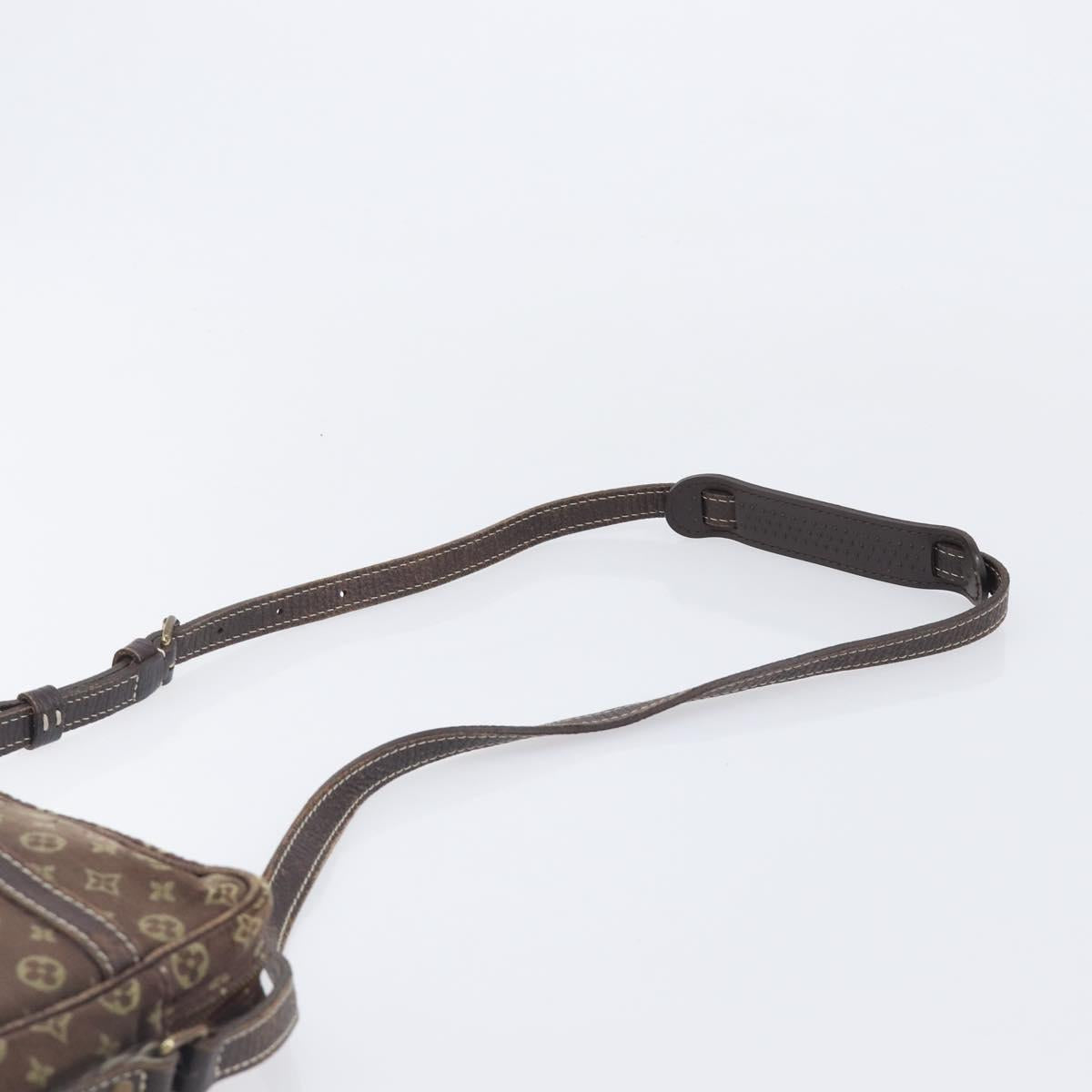 LOUIS VUITTON Monogram Mini Lin Danube Shoulder Bag Ebene M95228 LV Auth BA16659