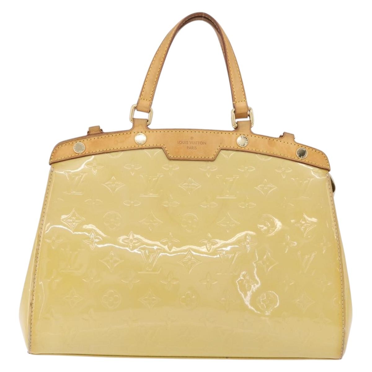 LOUIS VUITTON Monogram Vernis Blair MM Hand Bag Beige M90180 LV Auth BA16660