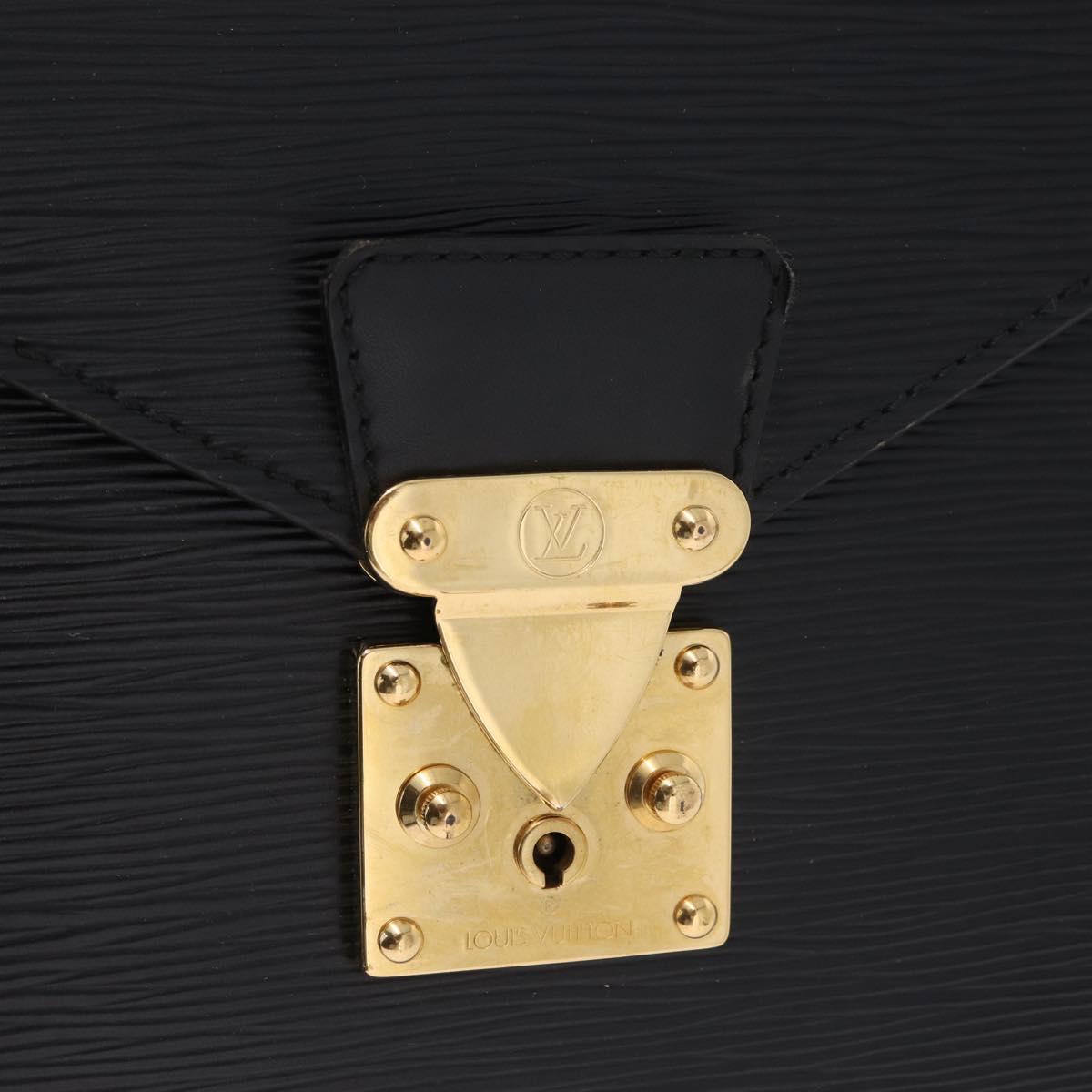LOUIS VUITTON Epi Serviette Conseiller Business Bag Black M54422 Auth BA16663A