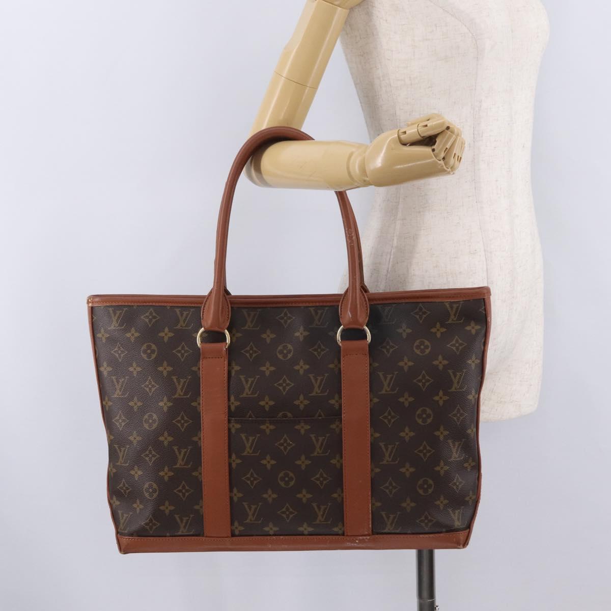 LOUIS VUITTON Monogram Sac Weekend PM Hand Bag M42425 LV Auth BA16664