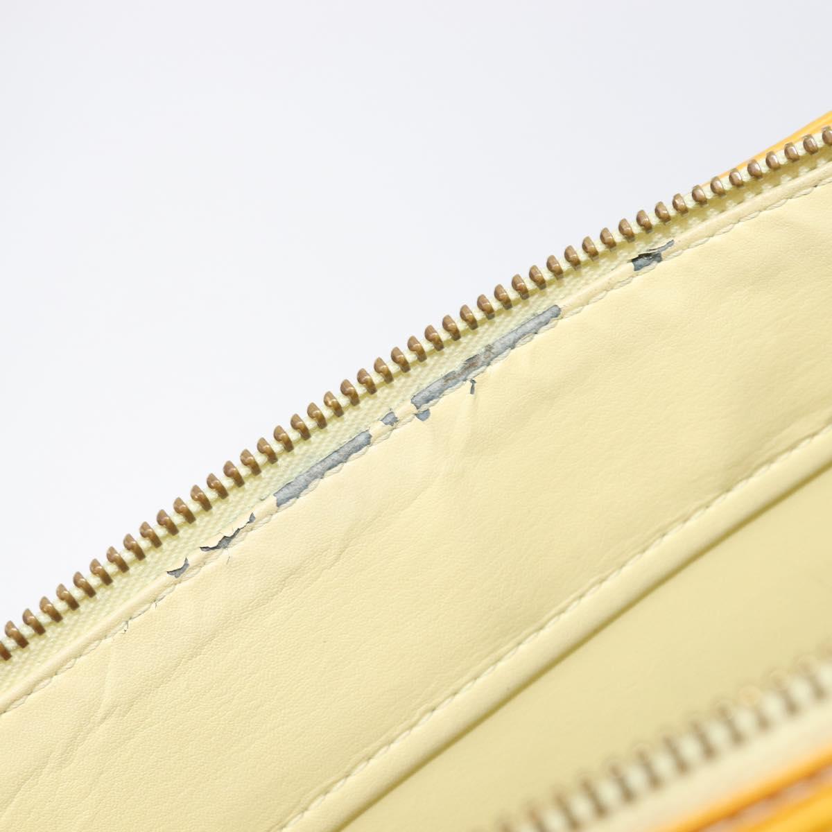 LOUIS VUITTON Monogram Vernis Columbus Bag Lime Yellow M91047 LV Auth BA16666
