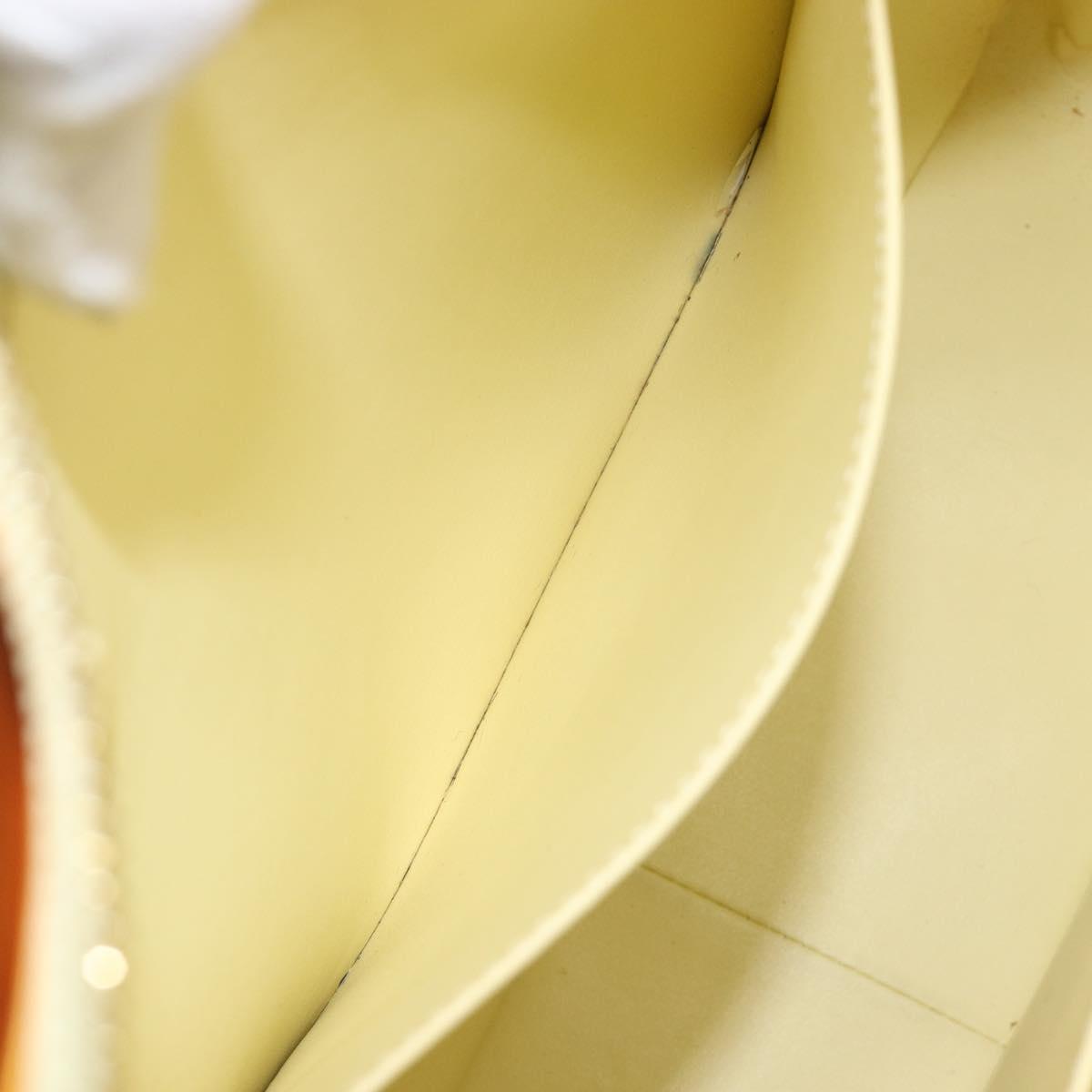LOUIS VUITTON Monogram Vernis Columbus Bag Lime Yellow M91047 LV Auth BA16666