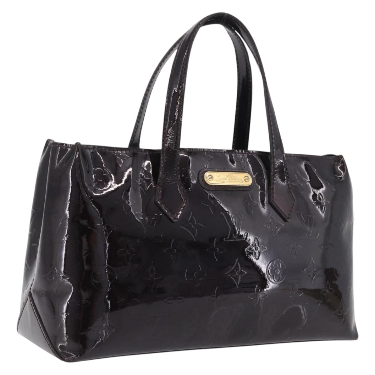 LOUIS VUITTON Monogram Vernis Wilshire PM Bag Amarante M93641 LV Auth BA16668