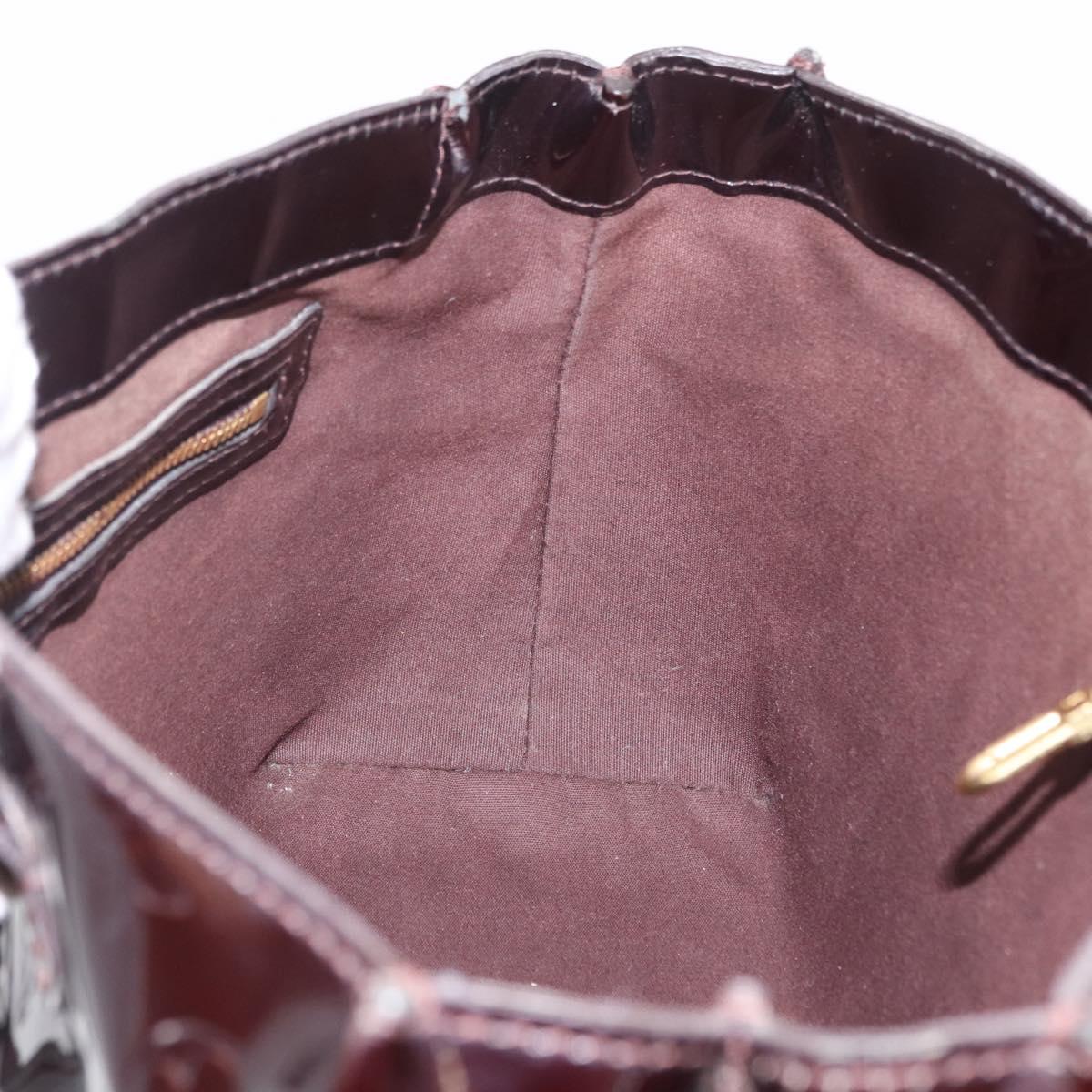 LOUIS VUITTON Monogram Vernis Wilshire PM Bag Amarante M93641 LV Auth BA16668