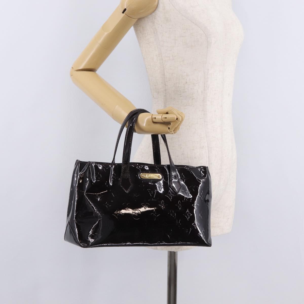 LOUIS VUITTON Monogram Vernis Wilshire PM Bag Amarante M93641 LV Auth BA16668