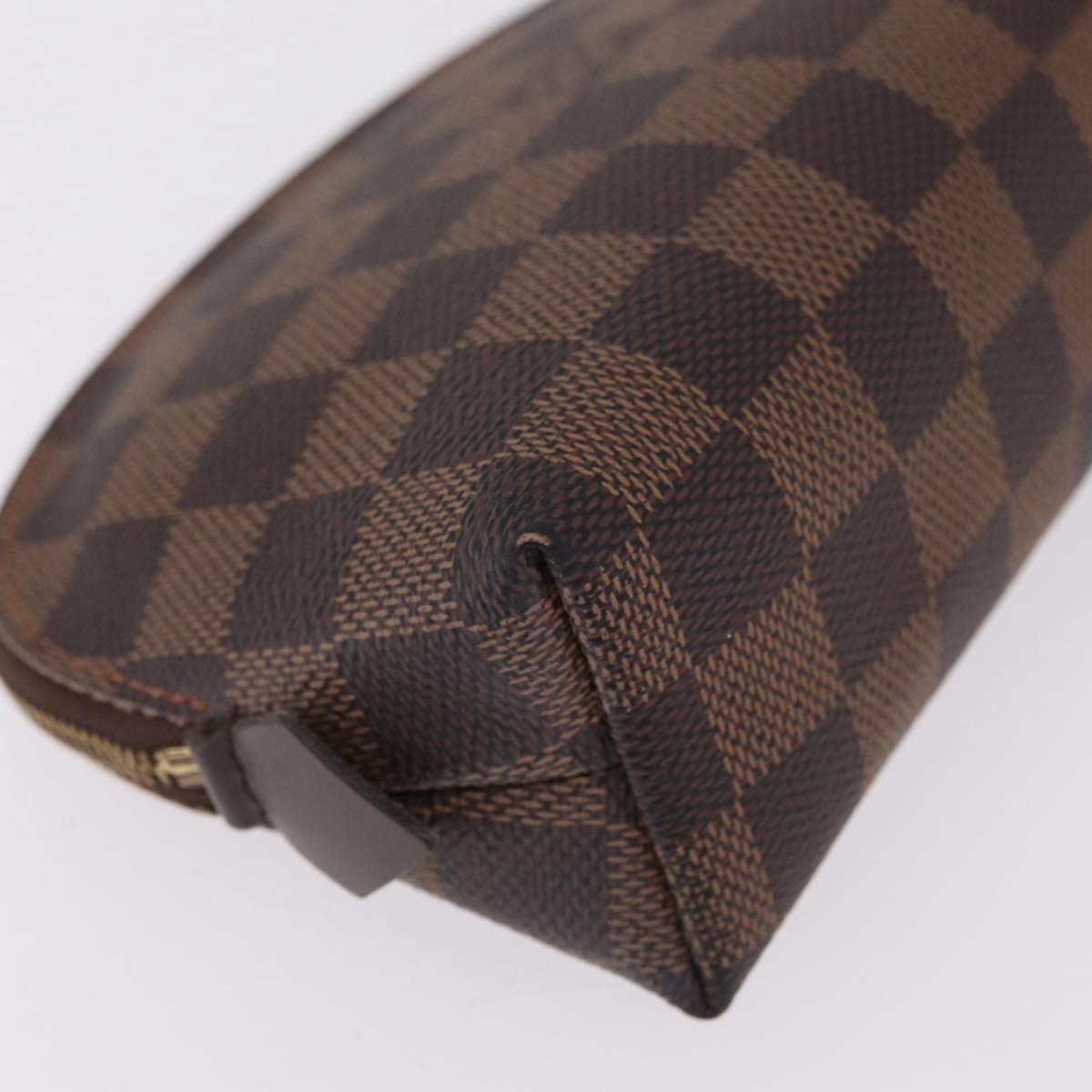 LOUIS VUITTON Damier Ebene Pochette Cosmetic PM Pouch N47516 LV Auth BA16670