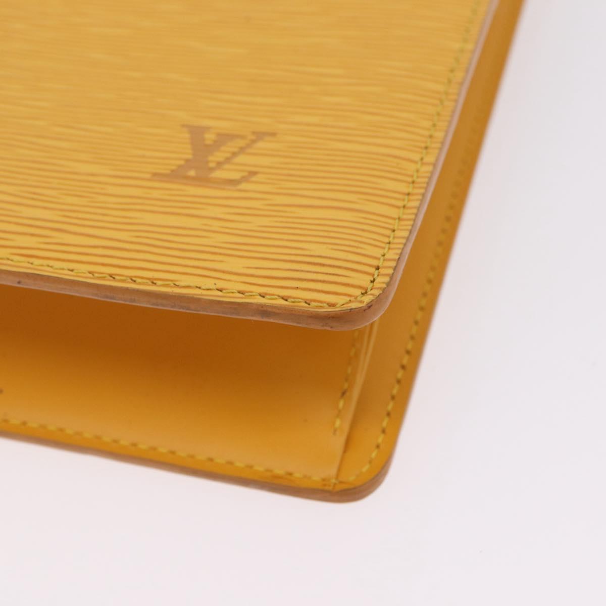 LOUIS VUITTON Epi Sac Plat Hand Bag Yellow M52079 LV Auth BA16672
