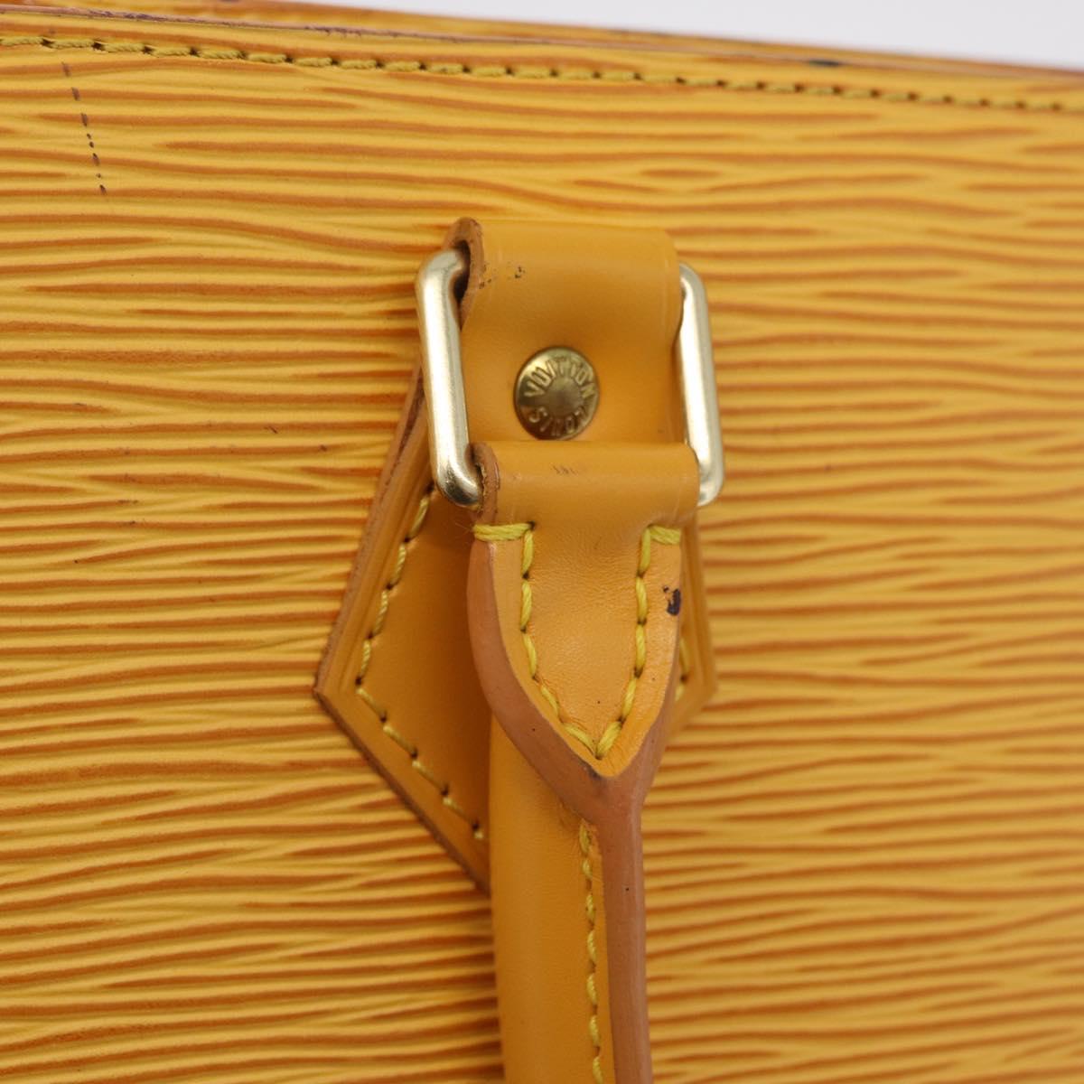 LOUIS VUITTON Epi Sac Plat Hand Bag Yellow M52079 LV Auth BA16672